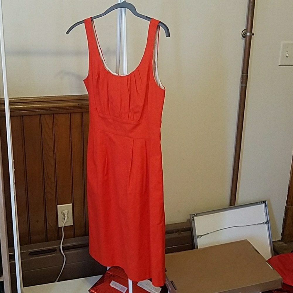 NWOT J. Crew orange suit dress